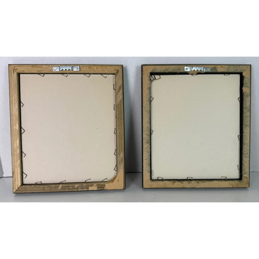 Vtg Set of 2 Peggy Abrams‎ Cottage Herbs Oregano/Basil Framed Prints Green